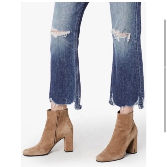 MOTHER THE TRIPPER CHEW IN CRYIN’ COWBOYS HI RISE BUTTON FLY RAW DISTRESSED HEM - Picture 4 of 17